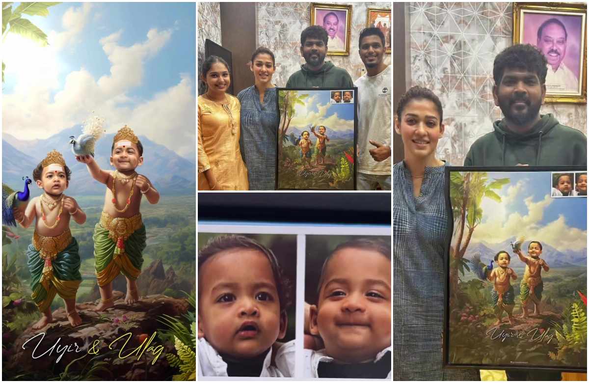 Nayanthara And Wikki Babies Digital Painting
